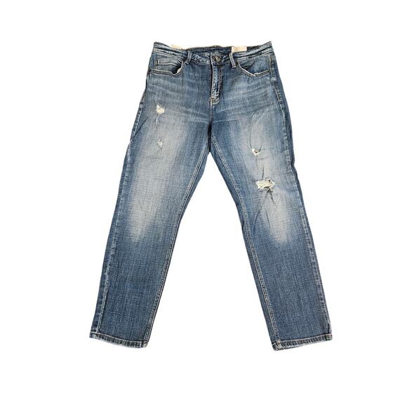 Cosmic Blue Love Straight Leg Skinny Stretch Jeans - Picture 1 of 6